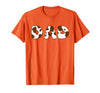 Cow Print For Family Matching Outfits DAD Cow Brown White Animal Print, Cow Pattern Farmer DAD T-Shirt - Orange