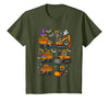 Halloween Tees for Women Men Kids Construction Trucks Excavator Spooky Halloween Toddler Kids T-Shirt - Olive Green