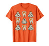 Dentist Dental Halloween Costume Tee Gifts Floral Ghost Teeth Dental Dentist Halloween Costume T-Shirt - Orange