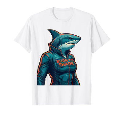 Born to Shark Fierce Women Shark Design T-Shirt