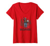 Womens Smokey Bear Only You Can Prevent Wildfires V-Neck T-Shirt - Red