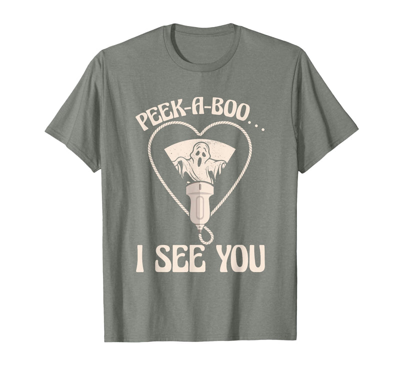 Ultrasound Tech Halloween Spooky Sonographer Gift Ultrasound Tech Xray Technician Spooky Sonographer Halloween T-Shirt -