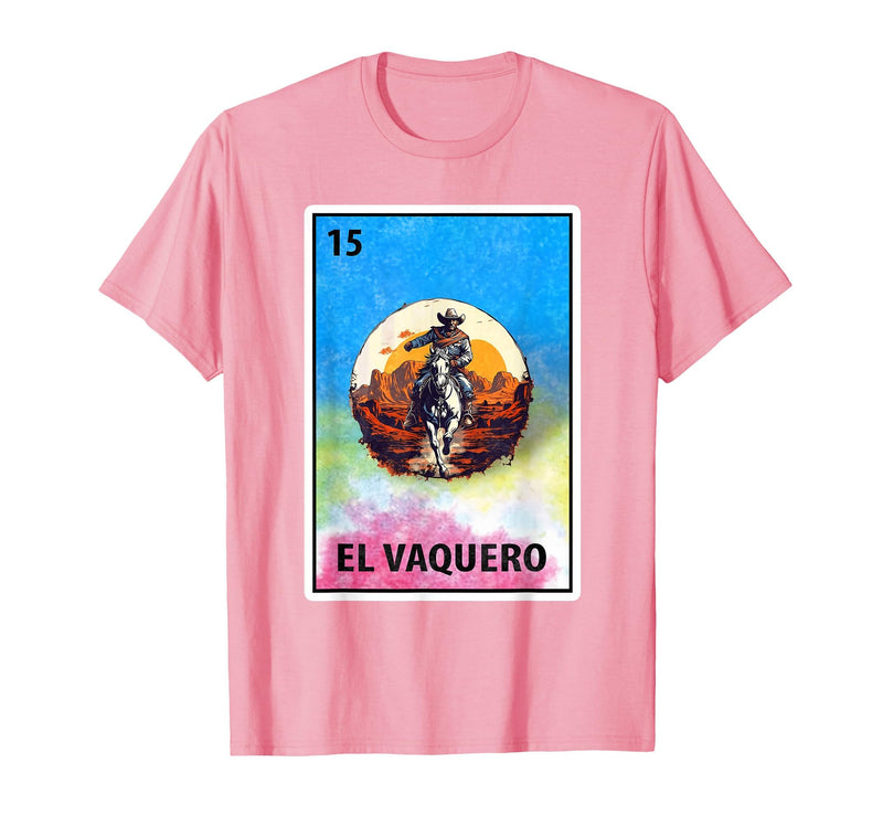 Cowboy Mexican Cards Mexican Bingo El Vaquero T-Shirt - Pink