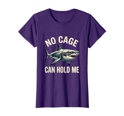 No Cage Can Hold Me Wild Shark Men Design T-Shirt