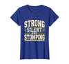 Mademark Strong Silent and Stomping Elephant Design T-Shirt - Women - Royal Blue