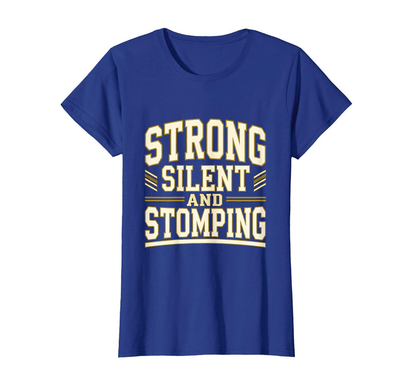 Mademark Strong Silent and Stomping Elephant Design T-Shirt - Women - Royal Blue