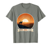 Mademark Sunrise Saddle Repeat Horse Rider Silhouette Design T-Shirt - Men - Olive Heather