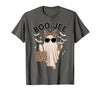 Halloween Boo-Jee Leopard Ghost Coquette Bow Coquette Leopard Ghost Coffee Boo-JEE Halloween Boujee Ghost T-Shirt - Asphalt