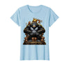 Mademark King Gorilla Dad Surrounded by Little Monkeys T-Shirt - Women - Baby Blue