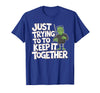 Halloween Tshirt Frankenstein Monster Costume Men Just Trying to Keep It Together Shirt Halloween Frankenstein T-Shirt -
