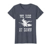 Halloween Witch Broomstick Costume Shop We Ride At Dawn Spooky Witch Broomstick Halloween Costume T-Shirt - Heather Blue