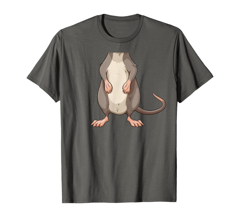 Mouse Headless Halloween Clothing Co. Funny Mouse Headless Rat Body Last Minute Halloween T-Shirt - Asphalt Grey