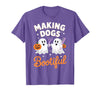 Dog Lover Spooky Grooming Groomer Attire Pet Groomer Funny Halloween Making Dogs Bootiful T-Shirt - Purple Heather