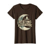 Mademark Resting Witch Face Halloween Design T-Shirt - Brown