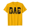 Fishing Gifts for Dad Father's Day Fisherman Fishing Dad Birthday Classic Bold Font Fish Daddy T-Shirt - Golden Yellow