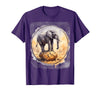 Mademark Elephant Balancing on Desert Rock Graphic T-Shirt - Men - Purple