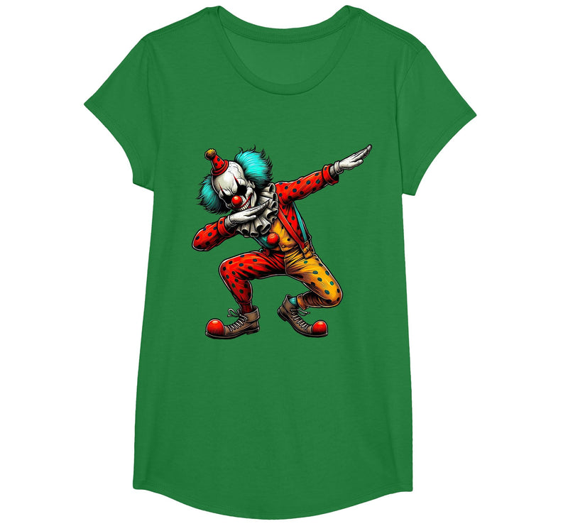 Creepy Halloween Dabbing Dab Dance Dabbing Creepy Clown Scary Halloween Dab Dance T-Shirt - Kelly Green