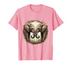 Mademark Mama Elephant and Calf Touching Trunks Gift T-Shirt - Men - Pink