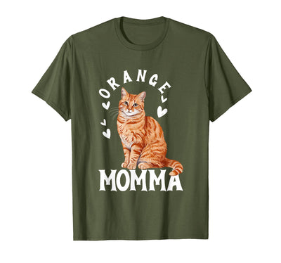 Tabby Cat Orange Cat Mom Orange Momma Pet Owner Lover T-Shirt