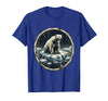 Mademark Polar Bear Drifting on Ice Floe Illustration T-Shirt - Royal Blue