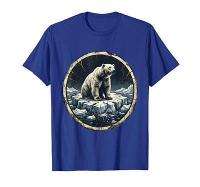 Mademark Polar Bear Drifting on Ice Floe Illustration T-Shirt