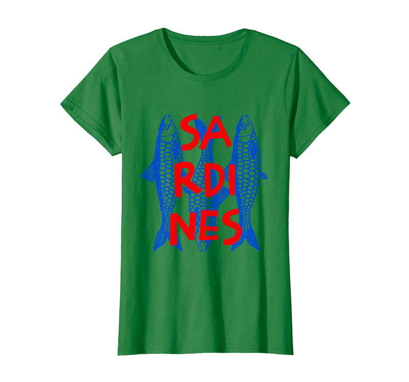 Vintage Sardine Tinned Fish Summer Tee Sardines Tinned Fish Retro Graphic for Men Women T-Shirt - Kelly Green