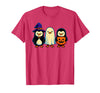 Nerrrdy Penguin Witch Ghost Pumpkin Men Women Kids Funny Halloween T-Shirt - Red Heather