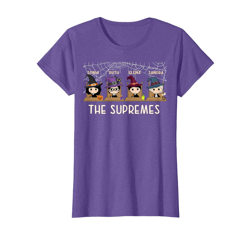 RBG Supremes Court cute gift THE SUPREMES Halloween Cute Woman Supreme Court Justices RBG T-Shirt - Purple Heather