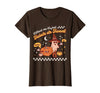 Halloween Retro Pumpkin Spice Ghost SLP Costume Speech Therapy Retro Spooky Fall Pumpkin Pathologist Season T-Shirt - Brown