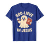 Christian Halloween Merch Boo-Lieve in Jesus - Christian Halloween Christianity T-Shirt - Royal Blue