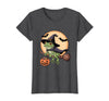 Frog Lover Halloween Party Wear Frog Witch Hat Pumpkin Halloween Costume Men Women Kids T-Shirt - Dark Heather Grey