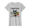 Black Cat Do Gardening Because Murder is Wrong T-Shirt - Silver Grey