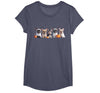 Funny Ghost Dog Halloween Girls Kids Cute French Bulldog Halloween Costume Frenchie Dog Ghost T-Shirt - Heather Blue