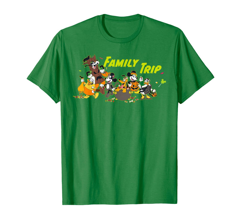 Disney Family Trip Halloween Costume Mickey & Friends T-Shirt - Kelly Green