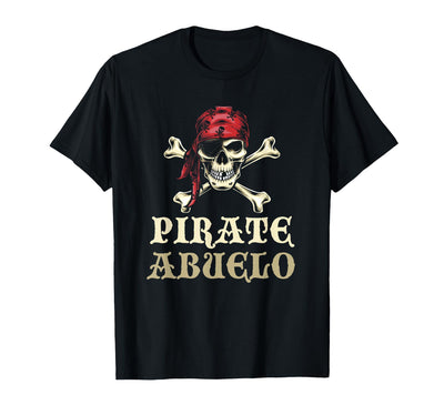 Pirate Abuelo Grandpa Birthday Halloween Costume Pirate Abuelo Skull Matching Grandpa Halloween Costume T-Shirt