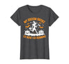 Running Broom Halloween tee My Broom Broke So Now I Go Running Witch Run Lover Halloween T-Shirt - Dark Heather Grey