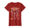 Speech Occupational Physical Therapy Halloween Therapy Squad SLP OT PT Halloween Speech Physical Skeleton T-Shirt -