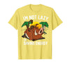 Disney Lion King Lazy Pumbaa Graphic T-Shirt T-Shirt - Lemon Yellow