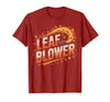 Funny Leaf Blower Fall Costume Couple Halloween Tee T-Shirt - Cranberry Red