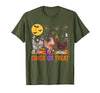 Autumn Pumpkin Chicken Halloween Chicken Farm Fall Halloween Chicken Pumpkin Chick Or Treat Spooky T-Shirt - Olive Green