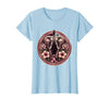 Mademark Elephant Pink Flowers Breast Cancer Awareness T-Shirt - Women - Baby Blue