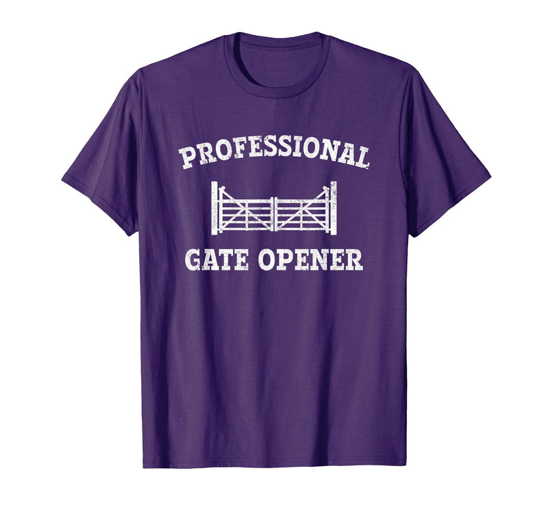 cow apparel Professional gate Opener, Cow Gate Opener T-Shirt - Purple