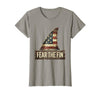 Mademark Fear the Fin Shark Graphic Design T-Shirt - Slate Grey