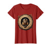 Mademark Capuchin Monkey in Hollow Log Illustration T-Shirt - Women - Cranberry Red
