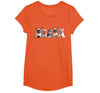 Funny Ghost Dog Halloween Girls Kids Cute French Bulldog Halloween Costume Frenchie Dog Ghost T-Shirt - Orange