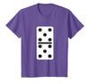 Fun and Easy Halloween Costume T-Shirts - Dominoes Double Five Dominoes Halloween Costume 5 Domino Game T-Shirt - Purple