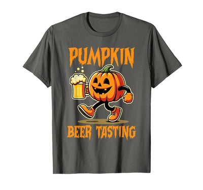 Beer Halloween Costume Pumpkin Beer Tasting Funny Halloween Beer Lover Drinking T-Shirt