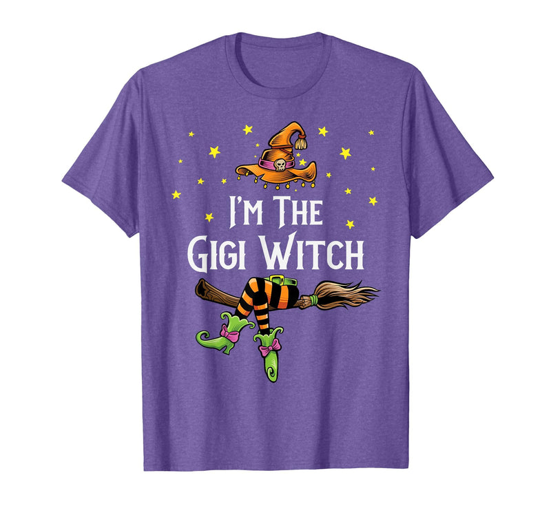 Matching Witch Halloween Costumes by Foxio Im the Gigi Witch Halloween Matching Group Costume T-Shirt - Purple Heather