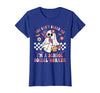Groovy Ghost School Social Worker Halloween Shirt You Can't Scare Me I'm a School Social Worker Halloween T-Shirt - Royal
