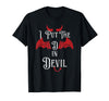 I Put the D in Devil Tees I Put the D in Devil Funny Halloween Matching Couple T-Shirt - Black
